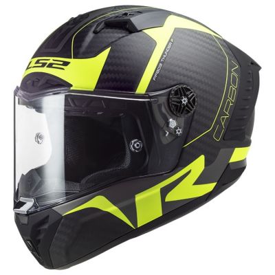 LS2 FF805 THUNDER CARBON-6K RACING1 helma matná-H-V-žlutá vel.M